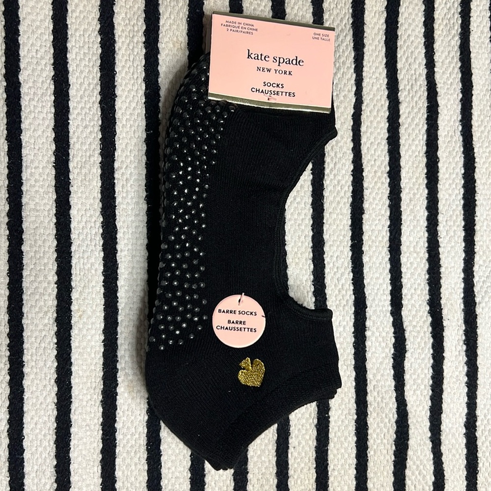 NWT No Show Black Kate Spade Socks